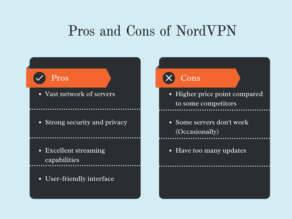 pros and cons of nordvpn